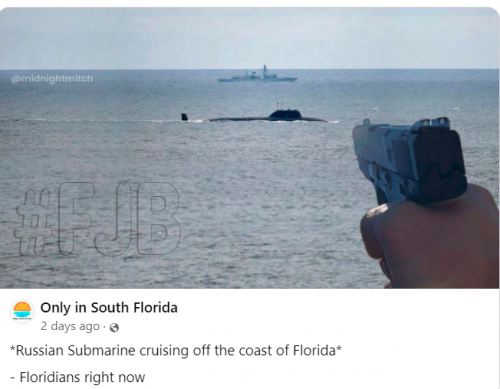 Russian sub off Florida coast