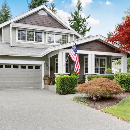 Flag - On family home