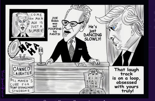 President donald trump political cartoon bill maher