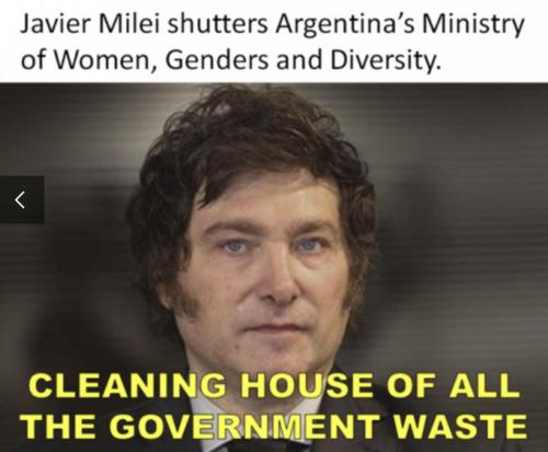 Milei still cleaning