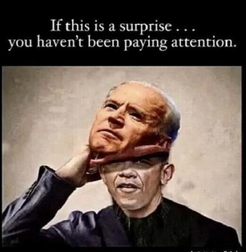 Biden, Obama, Communist Black Shirt -- Mask Removal