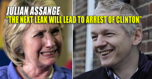 Julian Assange Hillary-Clinton