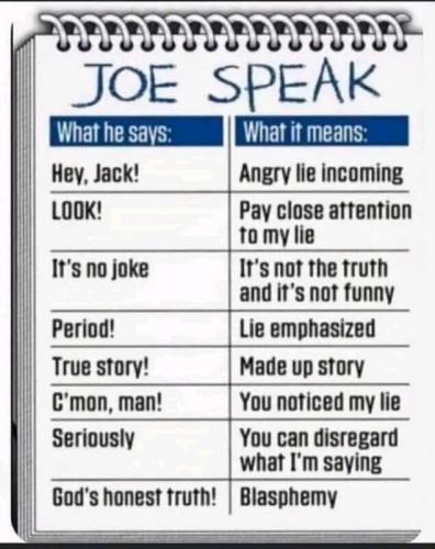 joe speak
