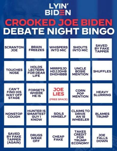 debate bingo