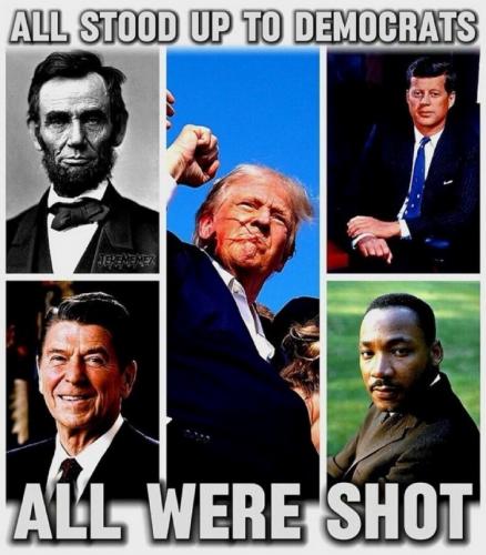 JFK, Martin Luther King, Jr., Trump, Ronald Reagan, Abraham Lincoln, Guns, Assassinations -- All Shot by Democrats