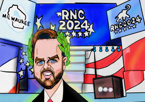 JD VANCE VICE PRESIDENT Political Cartoon