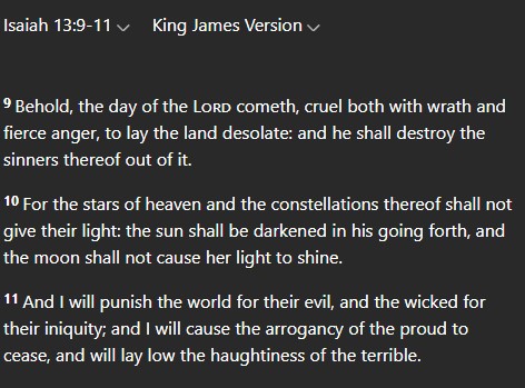 Isaiah 13.9