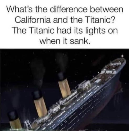 CALIFORNIA AND THE TITANIC