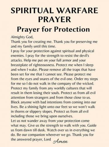 Spiritual Warfare -- Prayer