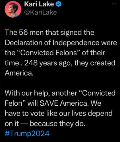 felons kari lake