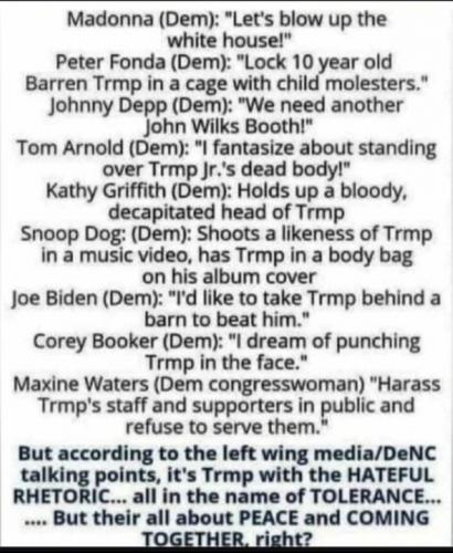 SO LOVE TRUMPS HATE DEMOCRATS BIG MOUTHS