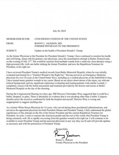 ronny jackson trump