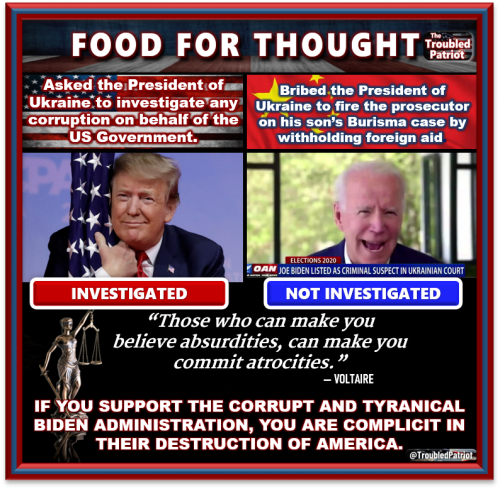 Investigated vs. Not investigated - Trump and Biden