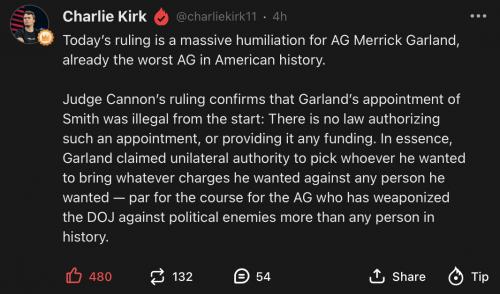 Garland humiliation