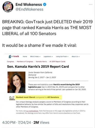 Harris most liberal