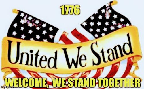 USA -- United We Stand (2 Flags, 1776)