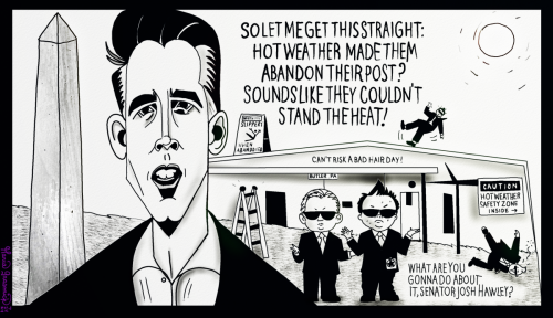 Josh Hawley MO political cartoon