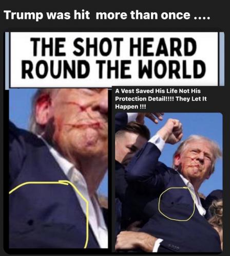 Trump Assassination Attempt (Saved by Safety Vest, Gun Shot), 7-13-2024