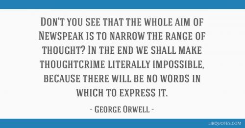 orwell WORDSPEAK