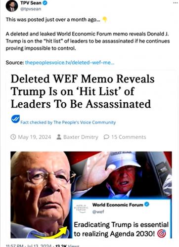 Trump on WEF ~Hit List~