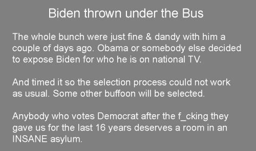 Biden thrown