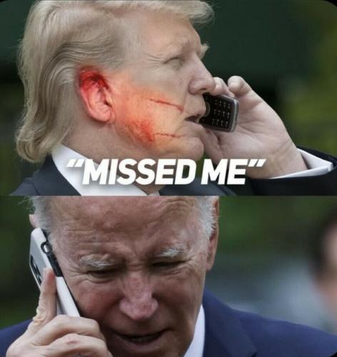 Trump Assassination Attempt ('Missed Me'), 7-13-2024, Biden