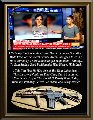 Trump Shooter ~Experience Operative Makes Fools of Secret Service~