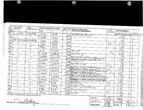 billy flight log 666