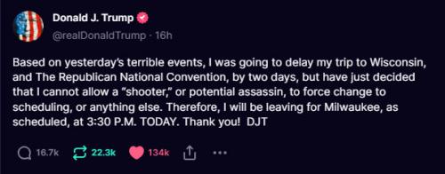 Trump Respounce to Assassination Attempt