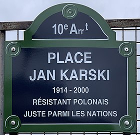 Plaque_Place_Jan_Karski_-_Paris_X_(FR75)_-_2021-06-02_-_1