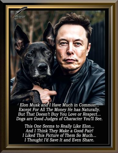 Elon Musk and His Dog