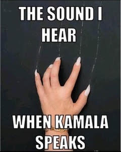 Kamala Harris Speeches -- Scratching the Chalkboard