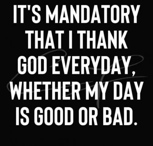 It's mandatory