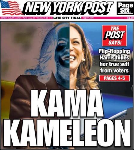 Kamala Harris, New York Post -- Kama Kameleon
