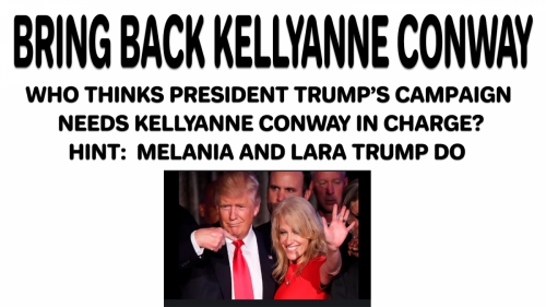 Kellyanne Conway and President Trump