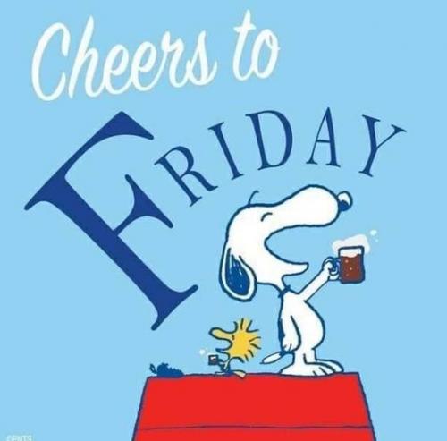 Happy Friday Cheers - Snoopy