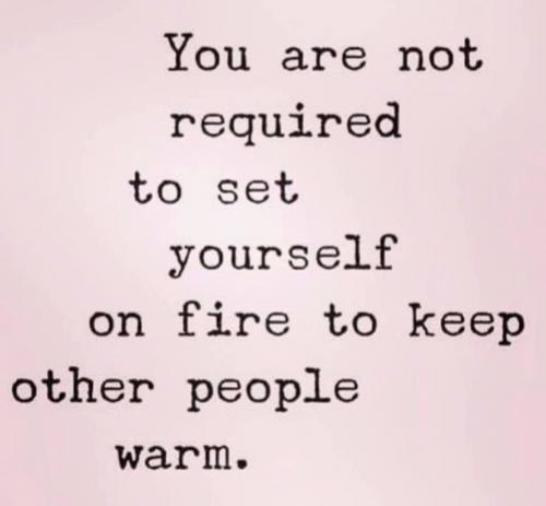 Keeping people warm...