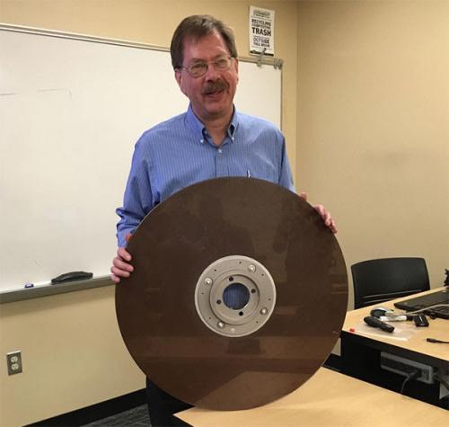 Wheel, Computer Nerd Geek -- 10 MB hard drive from the 1960s