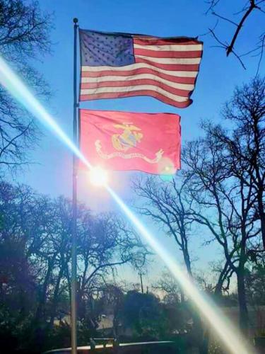 Flag - With Marine Corps flag