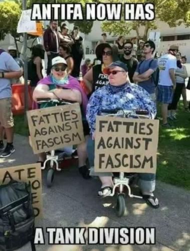 Liberal, Baby, Protestor, Activists, Terrorist, Antifa, Libtard Babies4 -- Fatties against Fascism, the Tank Division1