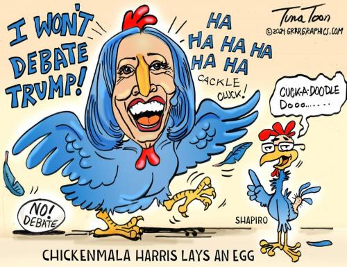 KamalaHarrisChickenShitLiberalAfraidToDebatePresidentTrump