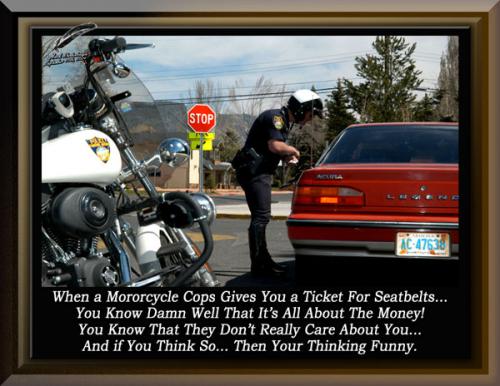 Motorcycle Cops Don't Wear Seatbelts 2
