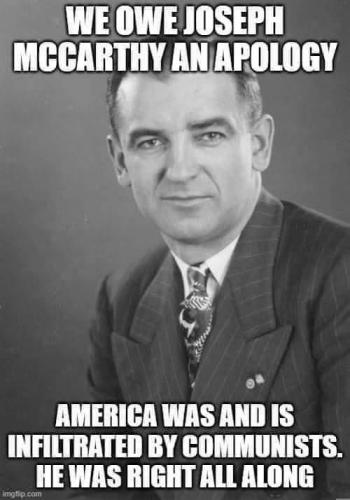 Joe McCarthy, Joseph, USA, America, Communists -- Right all Along, Formal Apology