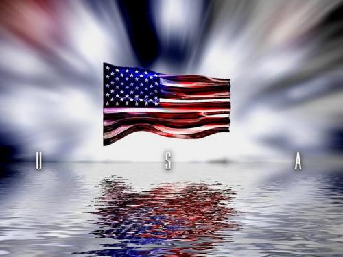Flag - Above rippling water