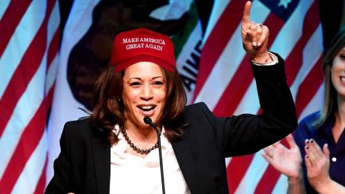 Kamala's Red MAGA Hat