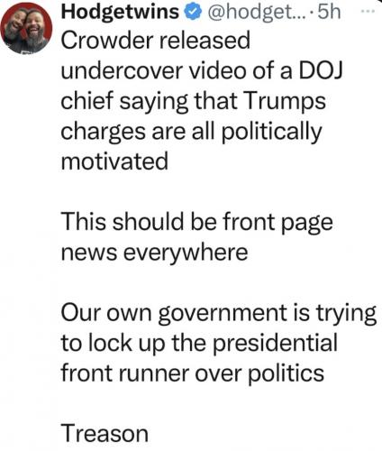 DOJ chief T political