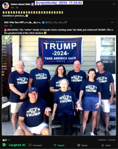 Walz's Whole Family Endorsed TRUMP
