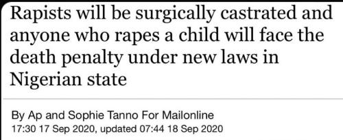 rapist castrate : death.