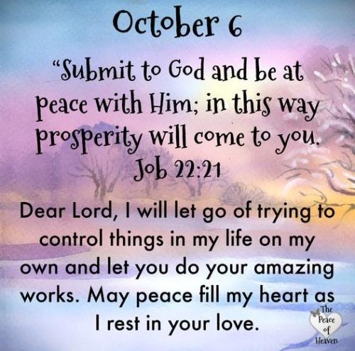 100624 = Submit to God; Job 22-21