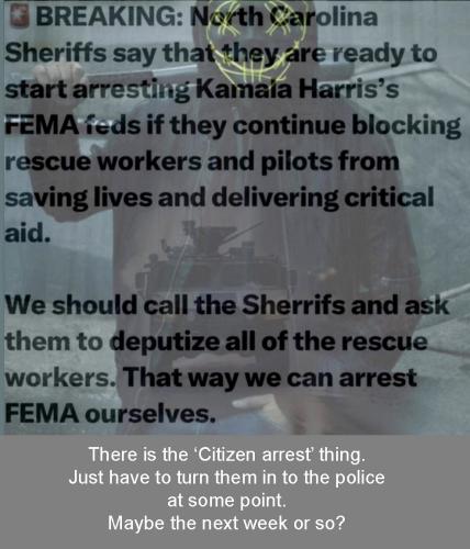 NC arrest FEMA